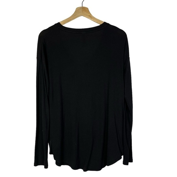 Athleta Cloudlight Ribbed Stratus Black Long Sleeve T-Shirt M - Picture 3 of 4